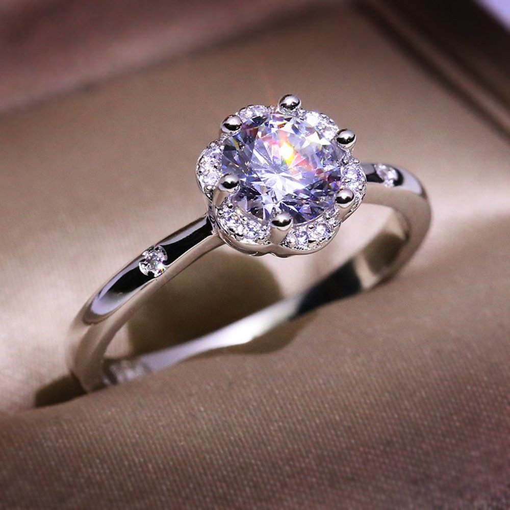 sale!925 Sterling silver flower ring
